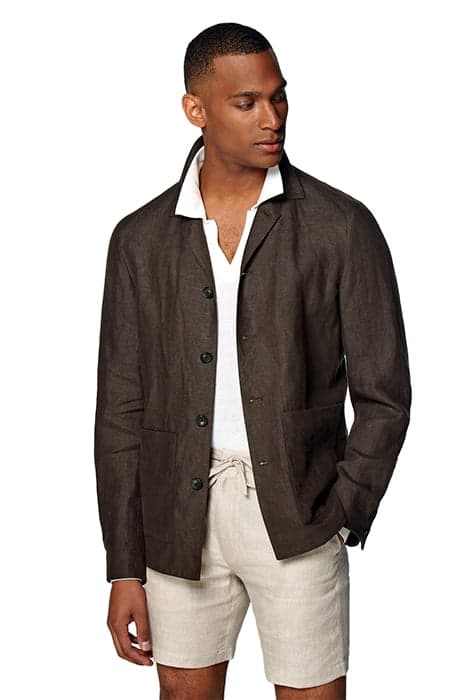 DARK BROWN WALTER SHIRT JACKET by Suitsupply