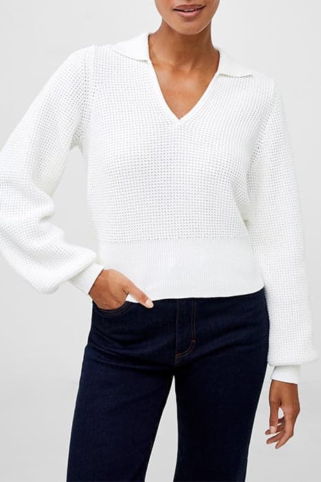 MOZART RELAXED JUMPER W COLLAR WINTER WHITE by French Connection