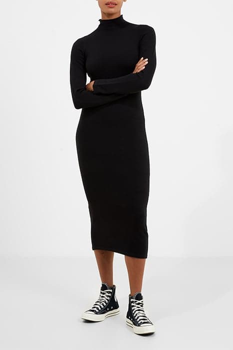 BABYSOFT ROLL NECK DRESS BLACK by French Connection