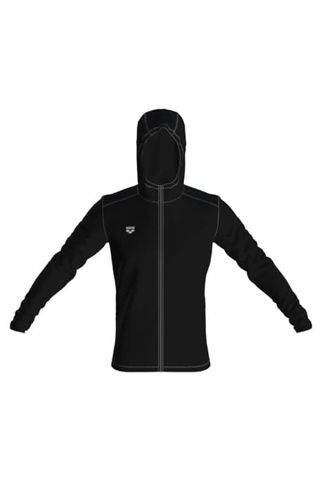 M GYM HOODED F/Z SPACER JACKET BLACK by Arena