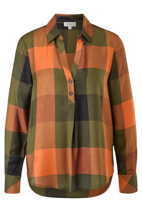 BLOUSES LONGSLEEVE GREEN CHECK by s. Oliver