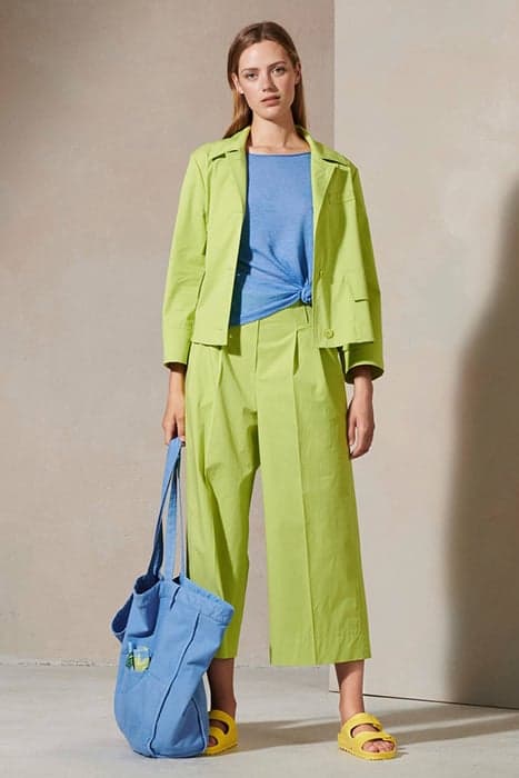 GABARDINE-TRENCHJACKE LIME GREEN by Luisa Cerano