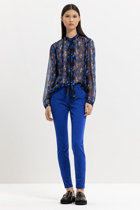 HIGH-STRETCH-SKINNY-PANTS SIGNAL BLUE by Luisa Cerano