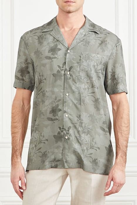 BILLY BOWLING SHIRT MOSSY GREEN FLOWER M by Marciano by Guess