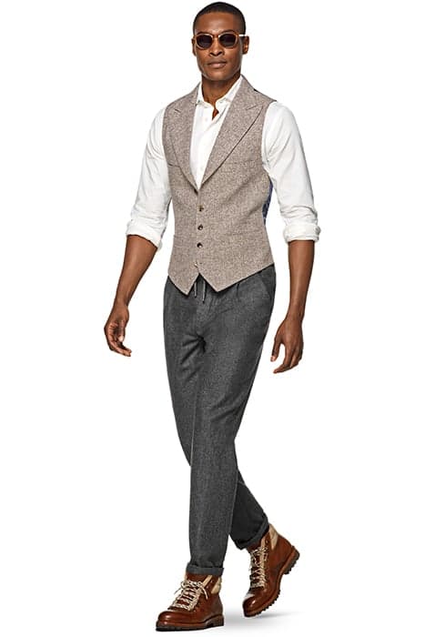 LIGHT BROWN WAISTCOAT by Suitsupply