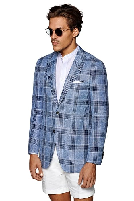 LIGHT BLUE CHECKED HAVANA BLAZER by Suitsupply