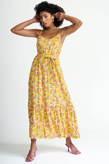 DRESS - TESS POMEGRANATE YELLOW by POM Amsterdam