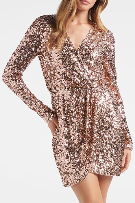 JAGGER SEQUIN RUCHED MINI DRESS MULTI by Forever New