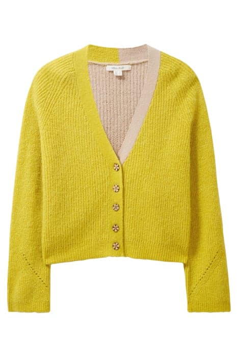 DEHLIA KNITTED CARDI LIGHT CHARTREUSE by White Stuff