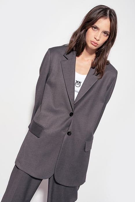 EGLEFINO GIACCA DIAGONALE COMP CHARCOAL GREY by PINKO