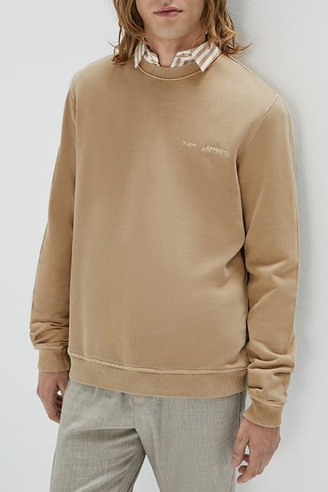 BEIGE SWEATSHIRT WITH EMBROIDERED CHEST by IKKS