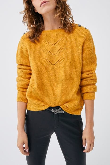 YELLOW REVERSIBLE KNIT SWEATER WOMEN by IKKS