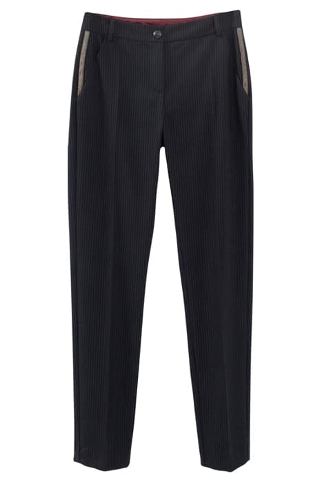 NAVY PINSTRIPE STRAIGHT SUIT TROUSERS by IKKS