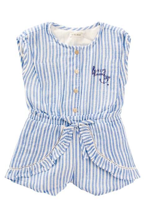 BABY GIRLS' BLUE AND WHITE STRIPED PLAYSUIT by IKKS