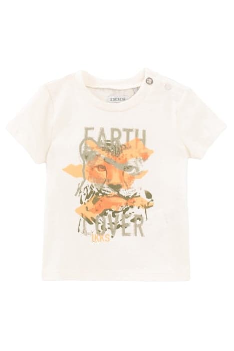 BABY BOYS’ ECRU LEOPARD IMAGE ORGANIC COTTON T-SHIRT by IKKS