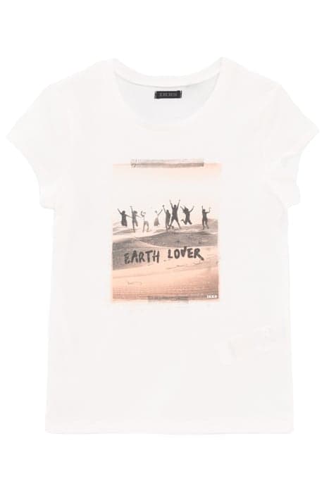 GIRLS’ WHITE ORGANIC COTTON T-SHIRT WITH PHOTO IMAGE by IKKS