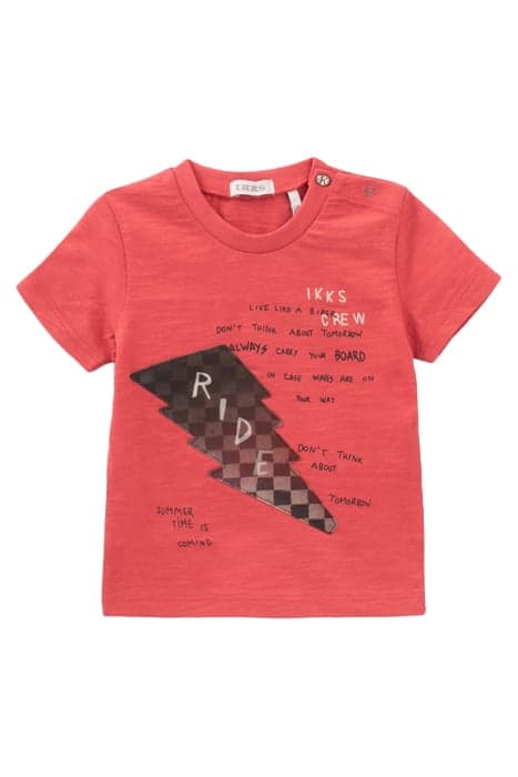 BABY BOYS’ RED T-SHIRT WITH 3D LIGHTNING IMAGE by IKKS