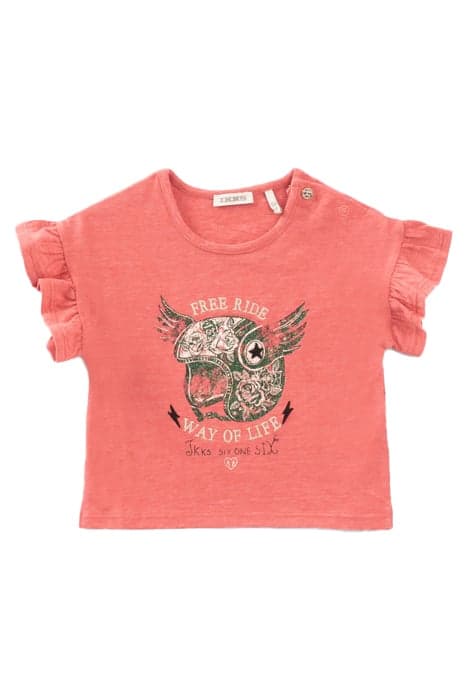 BABY GIRLS’ RED T-SHIRT WITH WINGED HELMET by IKKS