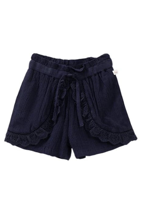 BABY GIRLS’ NAVY SHORTS WITH EMBROIDERED RUFFLES by IKKS