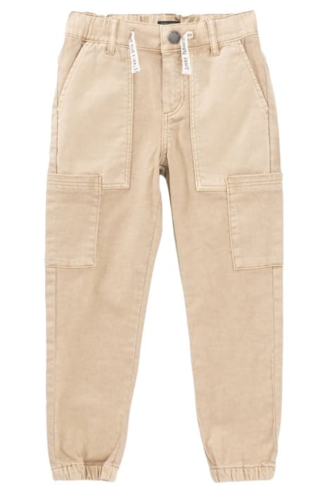 BOYS’ BEIGE COMBAT TROUSERS WITH ELASTICATED CUFFS by IKKS