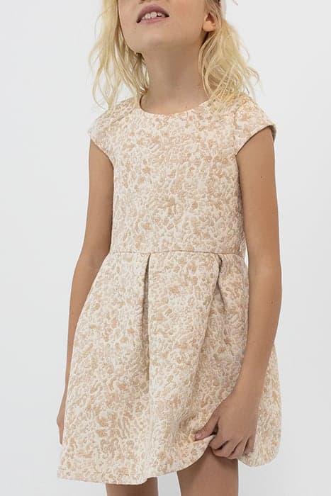 GIRLS’ GOLD DECORATIVE JACQUARD DRESS by IKKS