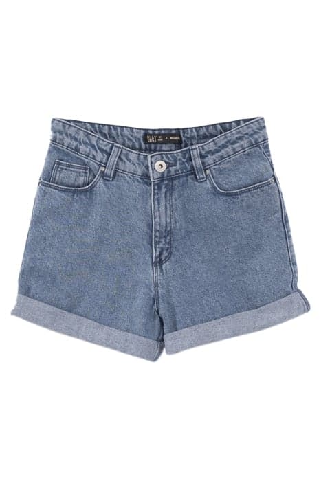 GIRLS’ BLUE ORGANIC COTTON CUFFED DENIM SHORTS by IKKS