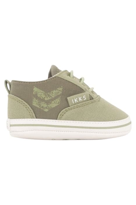 BABY BOYS' KHAKI MIXED-FABRIC CANVAS TRAINERS by IKKS