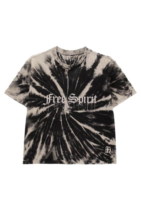 BOYS’ BLACK TIE-DYE PRINT ORGANIC T-SHIRT by IKKS