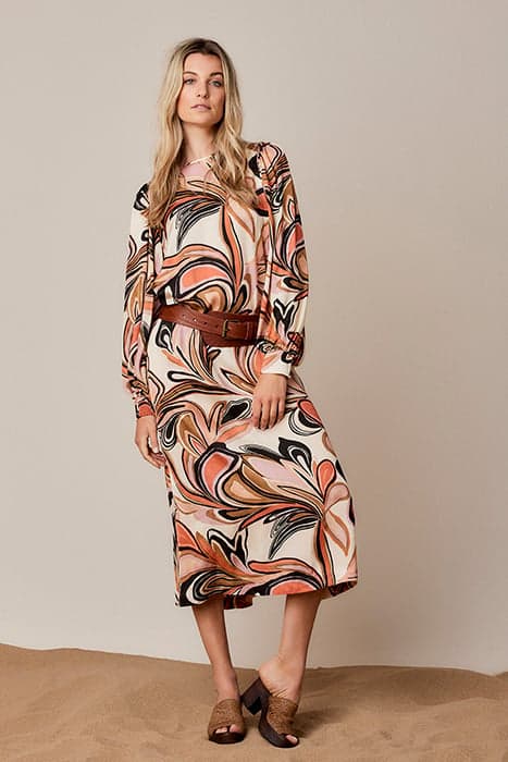 DRESS PAINTED FLOWER MULTICOLOUR by Summum Woman