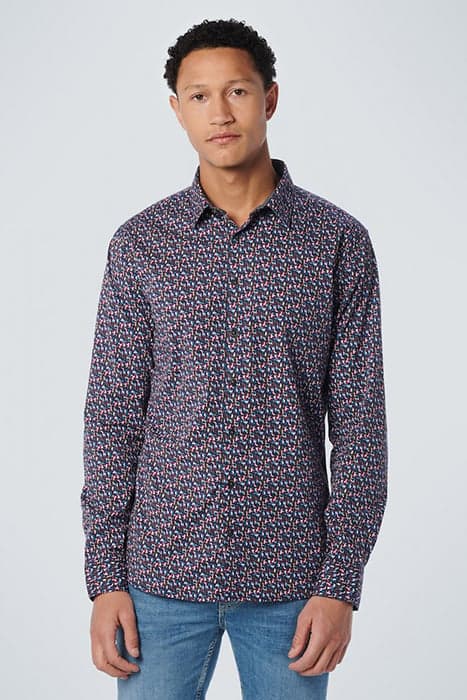 SHIRT STRETCH ALLOVER PRINTED MAUVE by No Excess