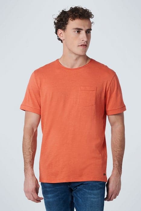 T-SHIRT CREWNECK SLUB PAPAYA by No Excess