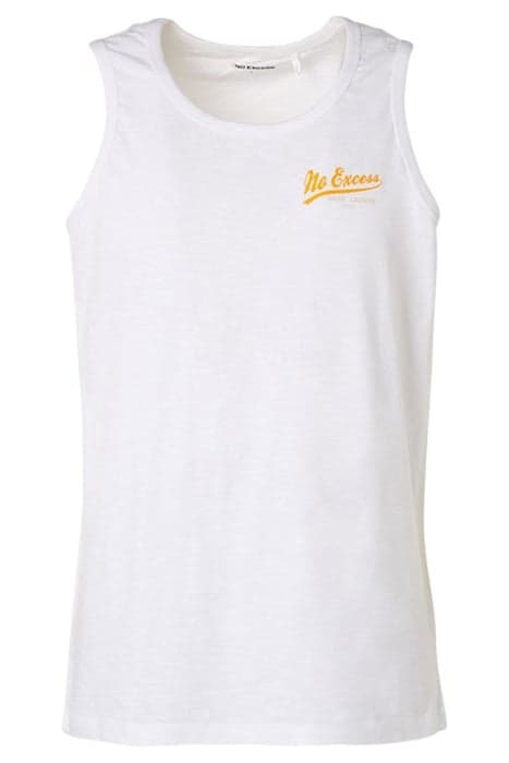 SINGLET GARMENT DYED SLUB WHITE by No Excess