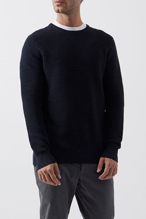 OTTOMAN CREW NECK JUMPER DARK NAVY by French Connection