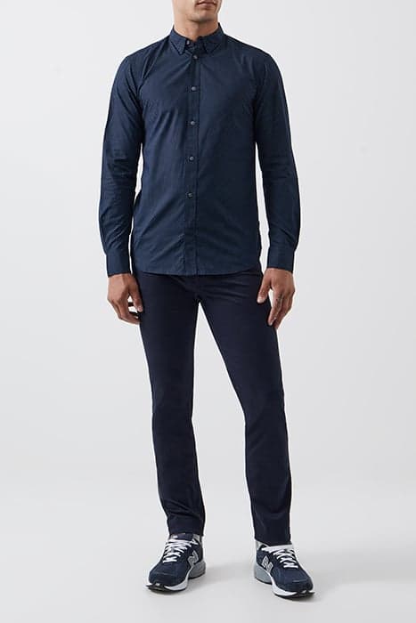 GEO DOT LONG SLEEVE SHIRT DARK NAVY DOT by French Connection