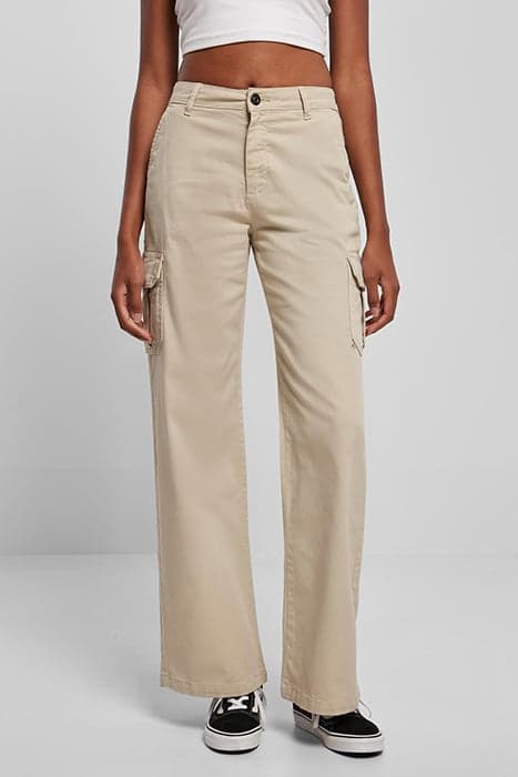 LADIES HIGH WAIST STRAIGHT CARGO PANTS SOFTSEAGRASS by Urban Classics