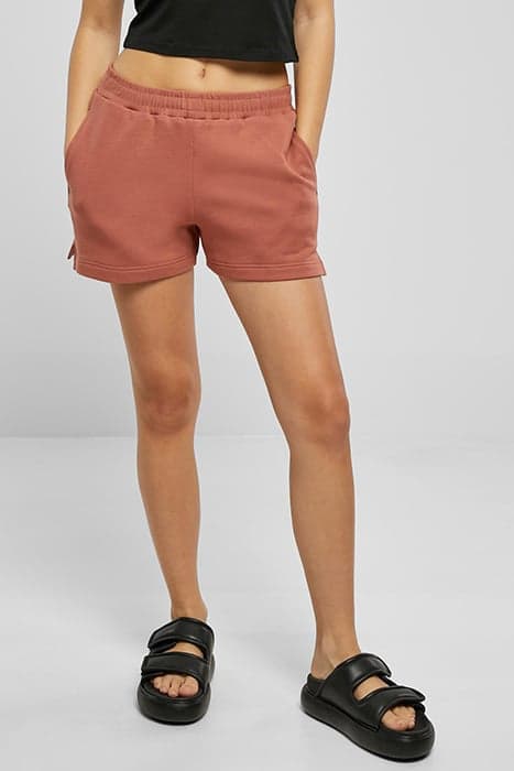 LADIES ORGANIC TERRY SHORTS TERRACOTTA by Urban Classics