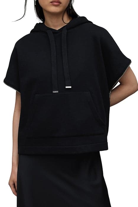 JAMIE ZIPPER HOODY BLACK by AllSaints