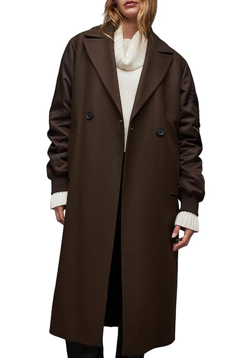 PAULAH COAT CHOCOLATE BROWN by AllSaints