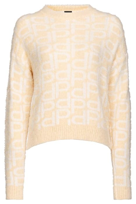 FRIGORIFERO MAGLIA MONOGRAM EF CREAM/WHITE by PINKO