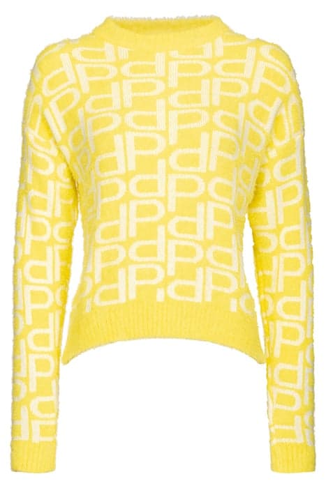 FRIGORIFERO MAGLIA MONOGRAM EF YELLOW/WHITE by PINKO