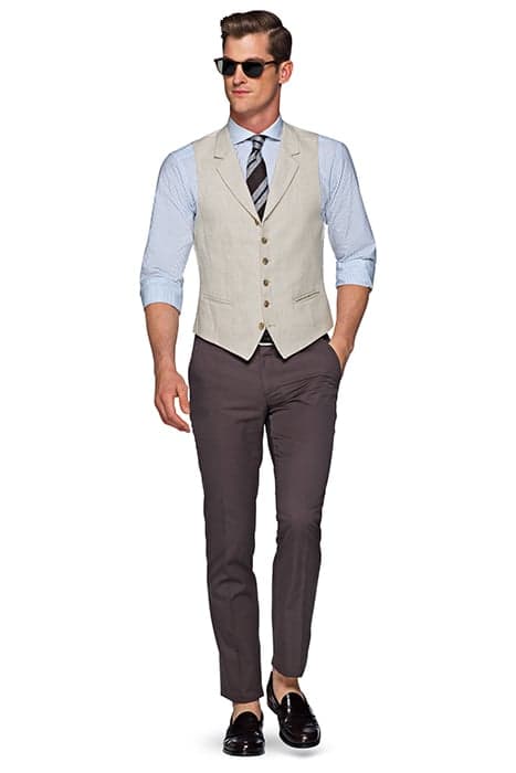 VEST-L.BROWN LIGHT BROWN by Suitsupply