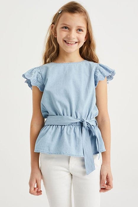 BLOUSE LIGHT BLUE by WE Fashion