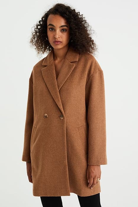 COAT LIGHT BROWN by WE Fashion