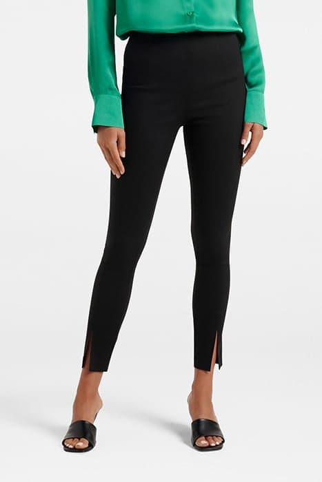 VANESSA SPLIT HEM LEGGINGS BLACK by Forever New