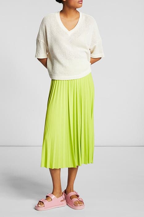 MIDI PLISSEE SKIRT BASIL SMASH GREEN by Rich & Royal