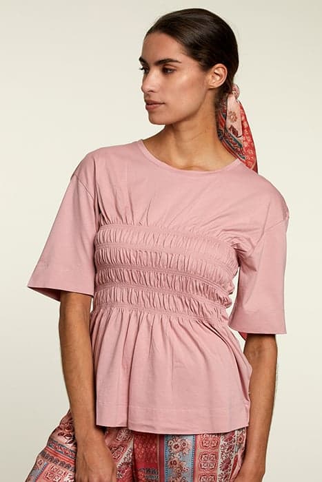 PINK SMOCK COTTON T-SHIRT by River Woods