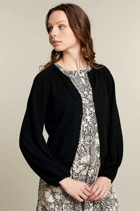 BLACK BALLOON SLEEVES CARDIGAN by River Woods