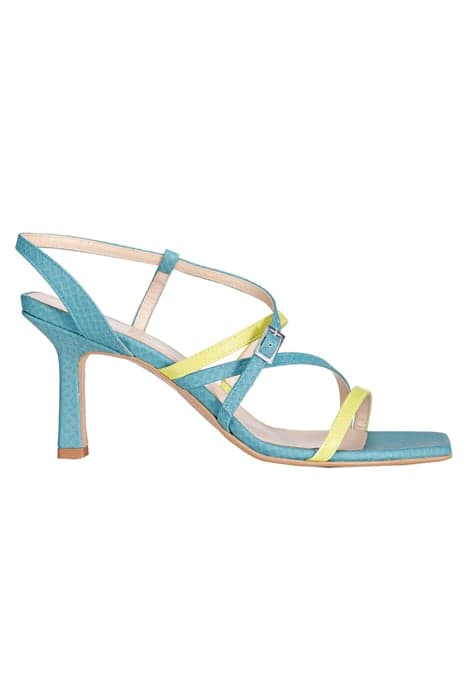 MONETA 1 SANDALO PELLE ST.PITO AQUA GREEN/ACID GREEN by PINKO