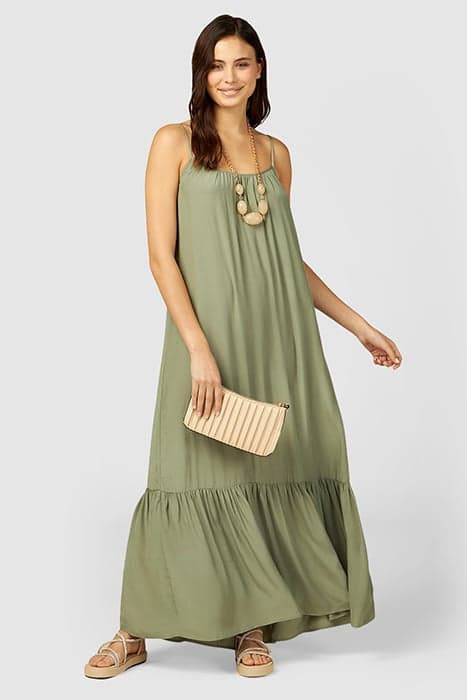 LONG VISCOSE DRESS GREEN by Oltre