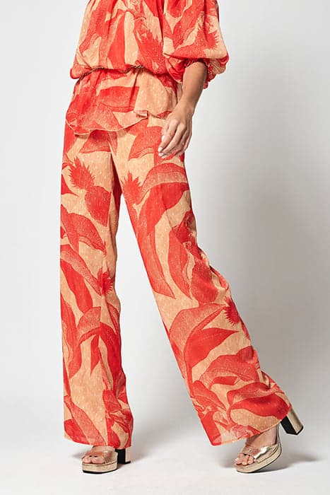 LUREX JACQUARD WIFI TROUSERS ORANGE by OKY